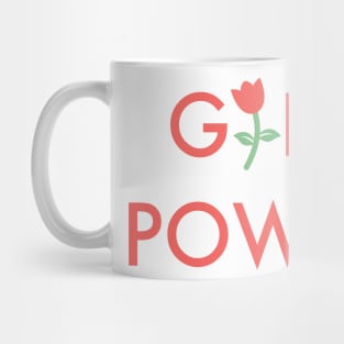 Red Girl Flower Power Mug